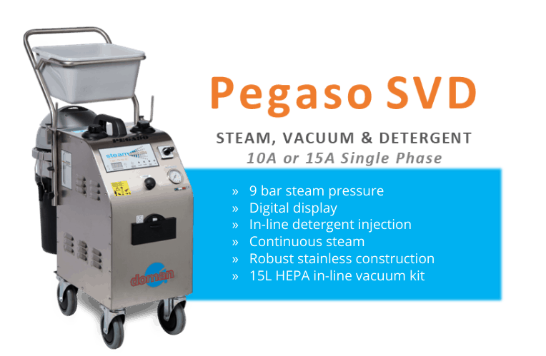 Pegaso Steam, Vacuum and Detergent Machine product details
