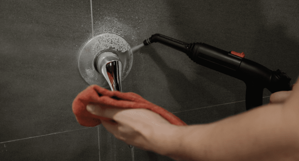 limescale and calcium in shower recess