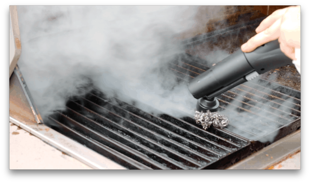 Steam & Agitation melt away BBQ grease and grime with dry steam