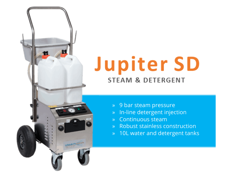 Jupiter SD Steam & Detergent 9 Bar industrial steam machine